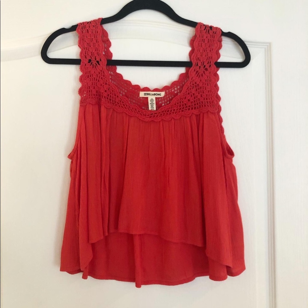 Billabong red tank top